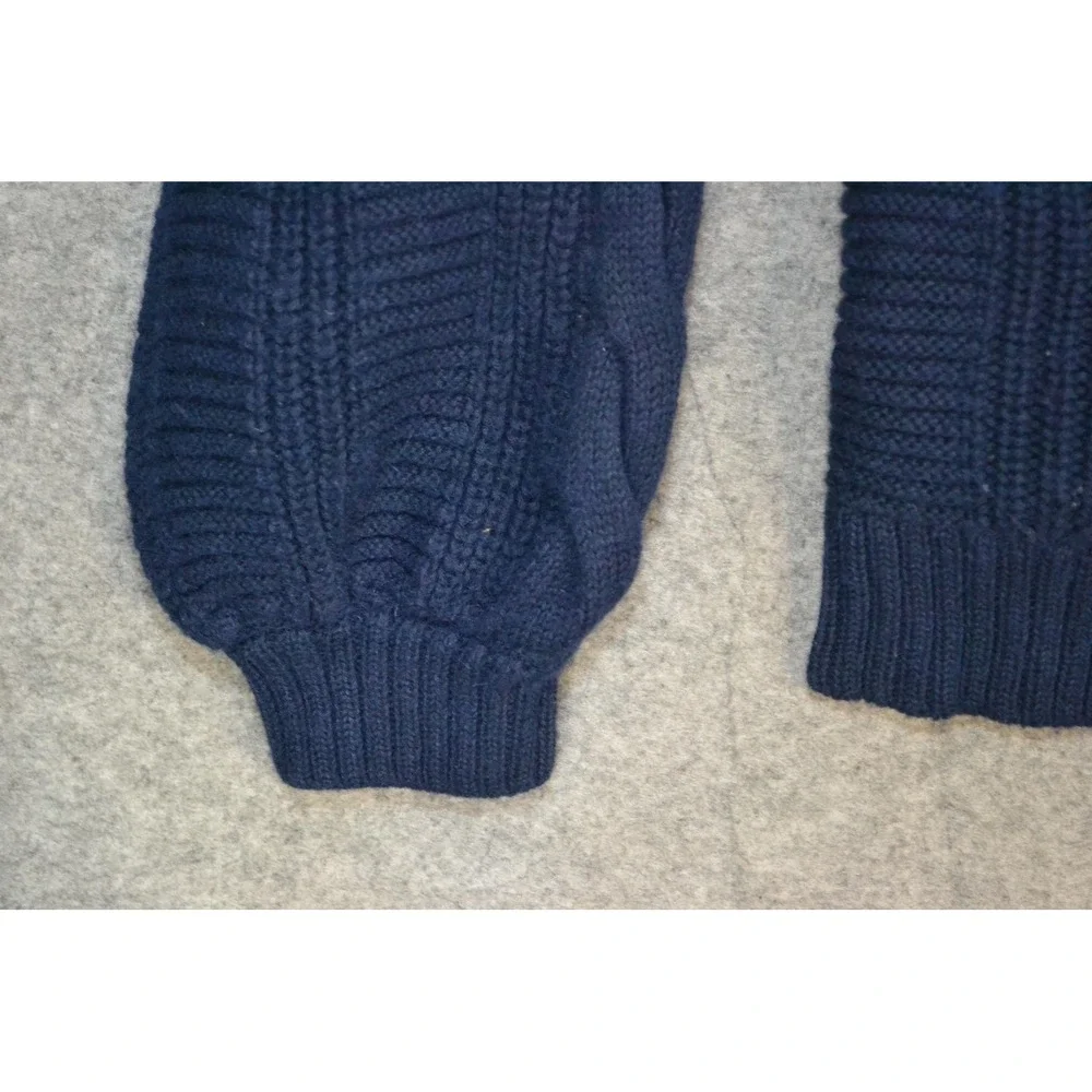 Nation LTD Cardigan Sweater Womens M Navy Cable Knit Alpaca Pockets‎ Los Angeles - Picture 12 of 16